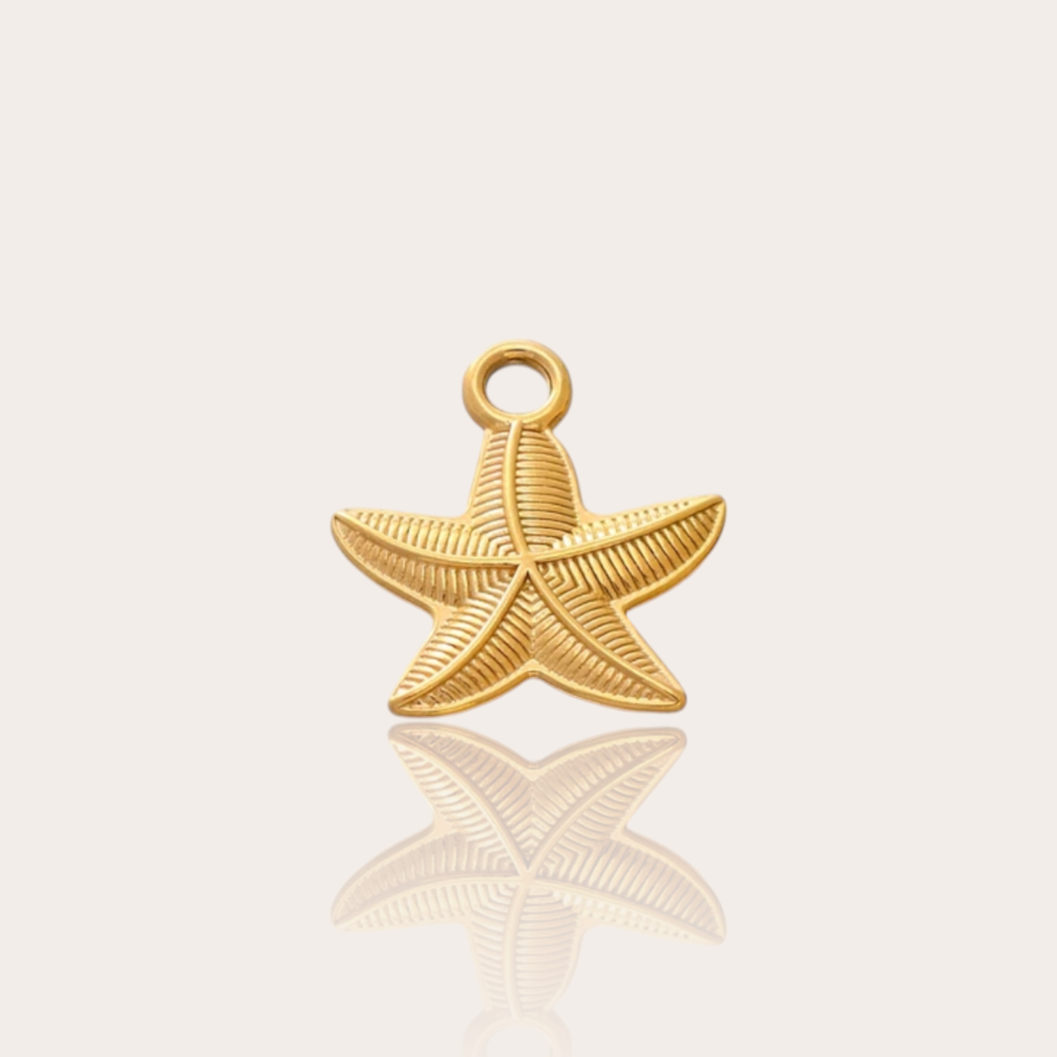 Gold plated stainless steel big starfish charm