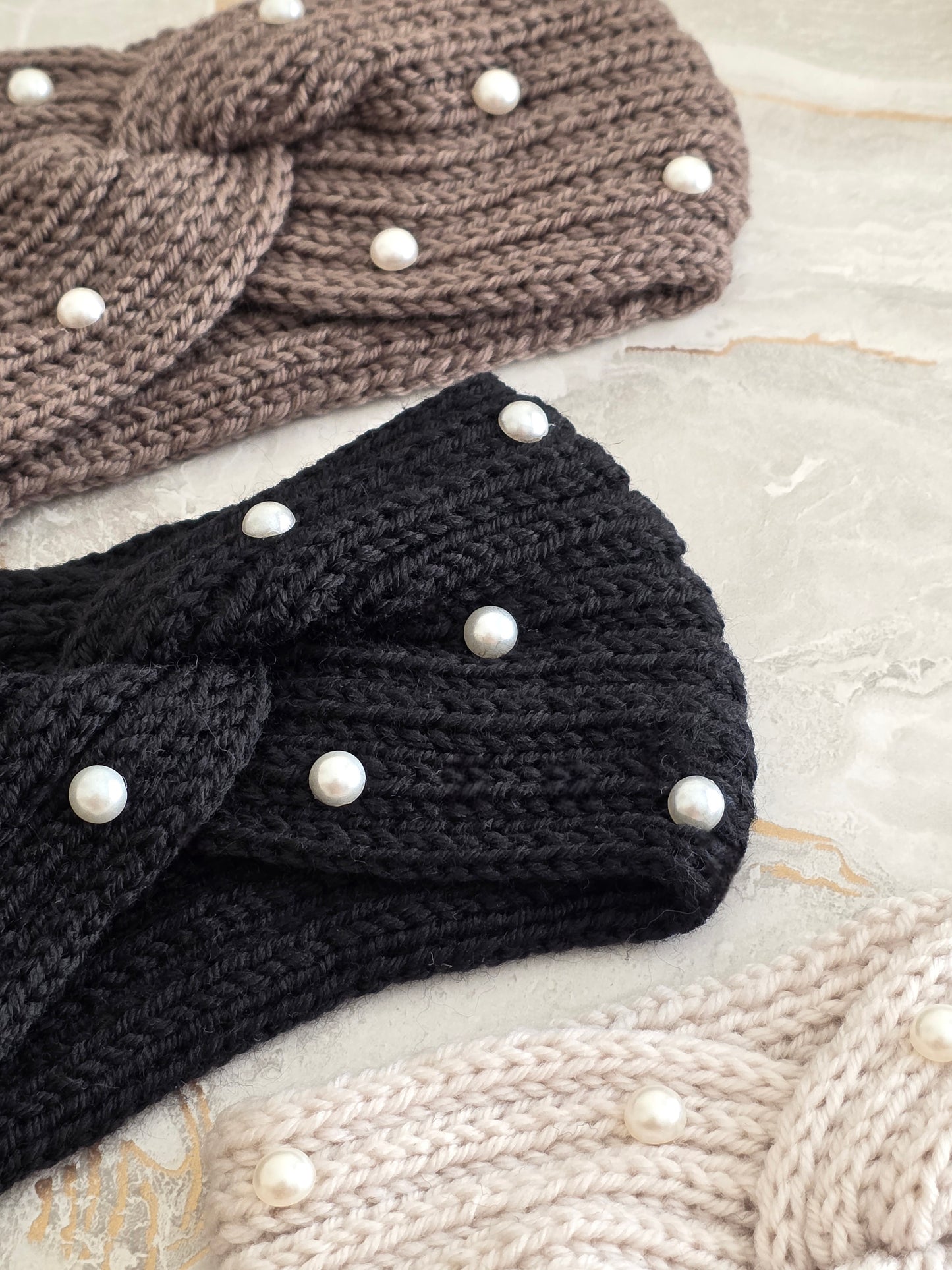PEARL KNIT HEAD WARMER