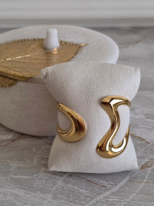 gold statement cuff bangle