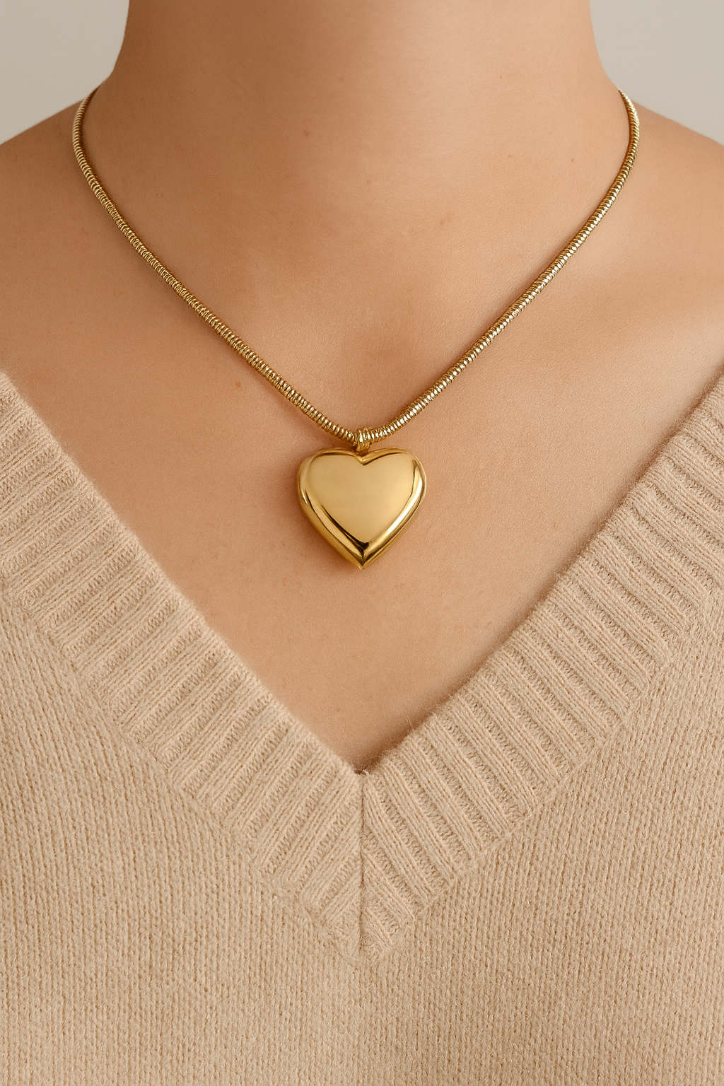 BIKEM CHUNKY BUBBLE HEART NECKLACE