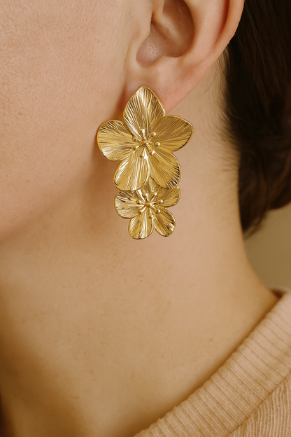 MELINA FLOWER STATEMENT EARRINGS