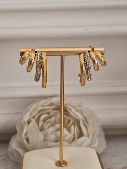 Gold statement Hoop earrings 