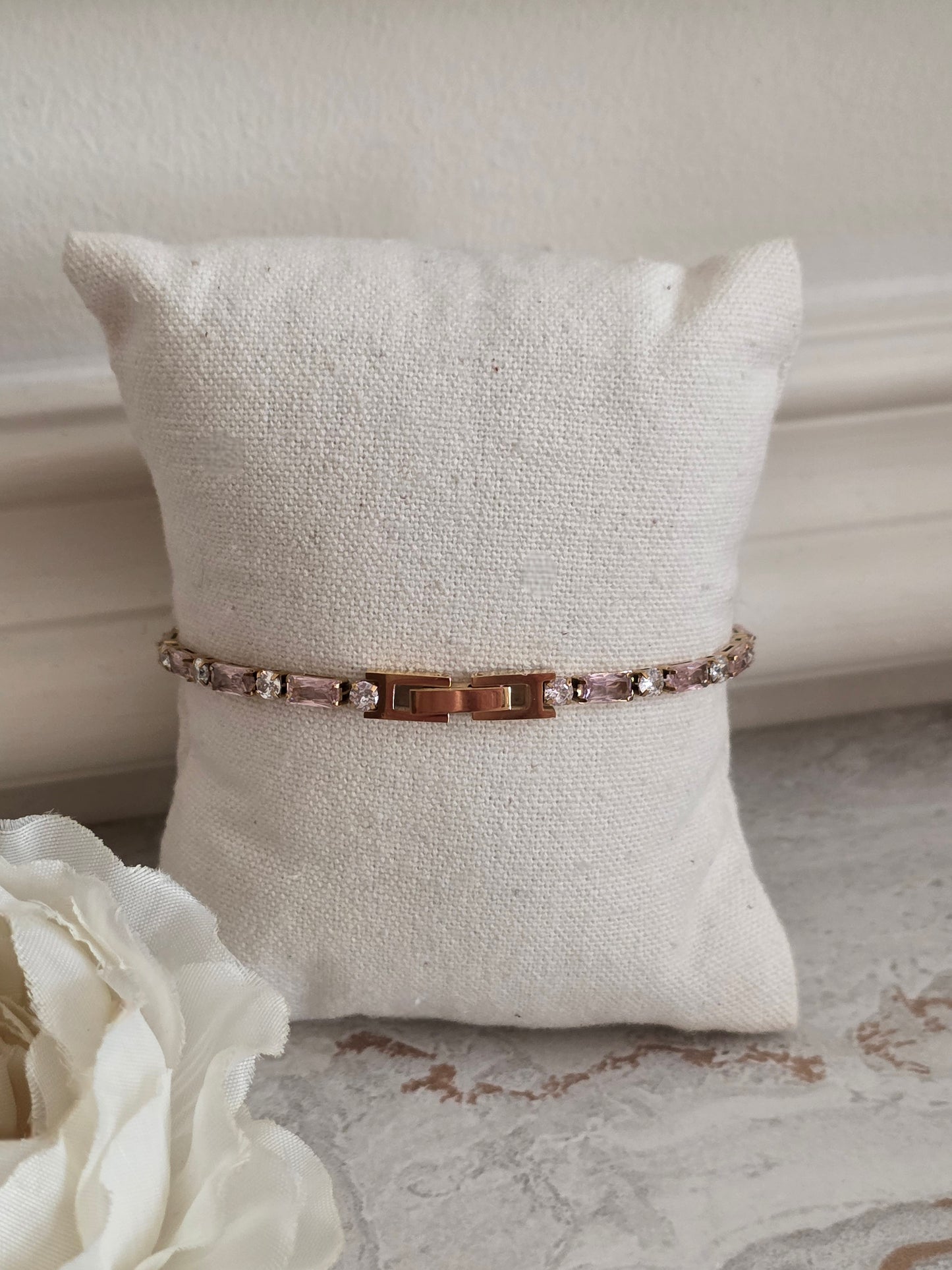 ALASYA PINK TENNIS BRACELET