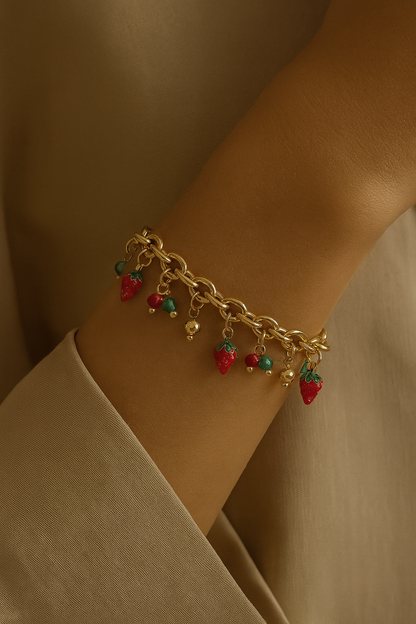 STRAWBERRY CHARM BRACELET