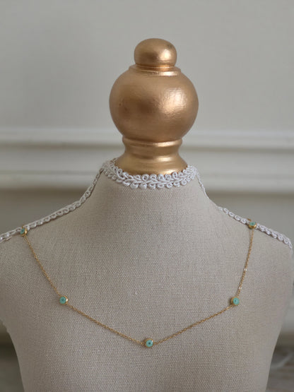 Gold evil eye necklace