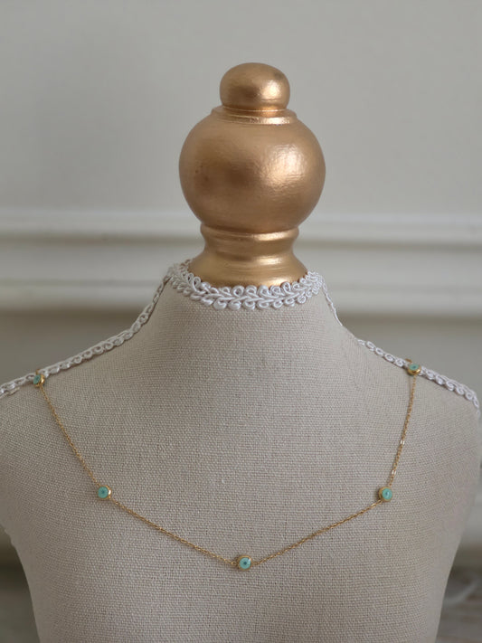 Gold evil eye necklace