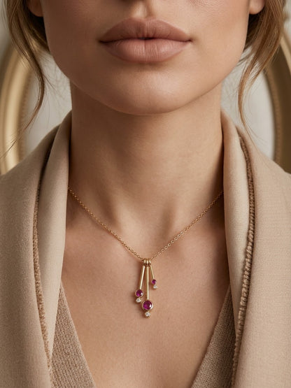 ALIYNA PINK NECKLACE