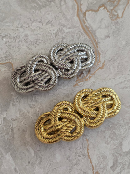 Vintage rope knot hair clip