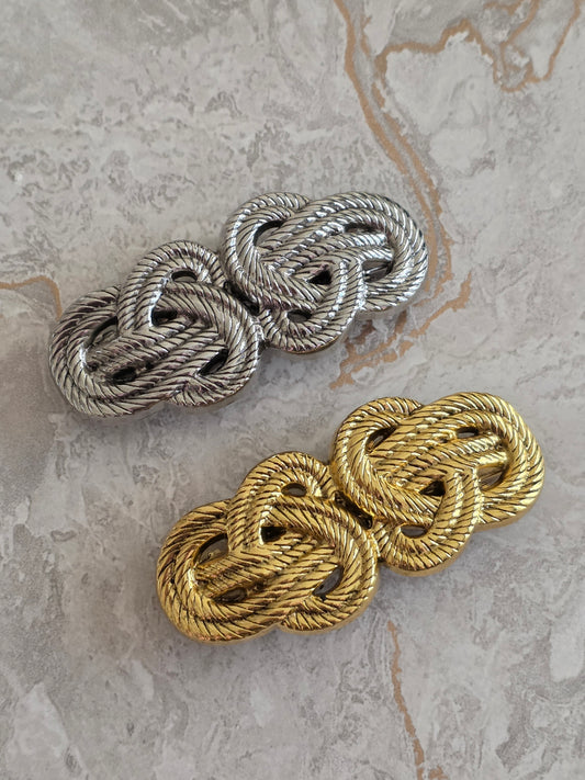 Vintage rope knot hair clip