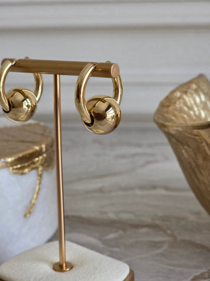 ANILA BALL HOOP EARRINGS