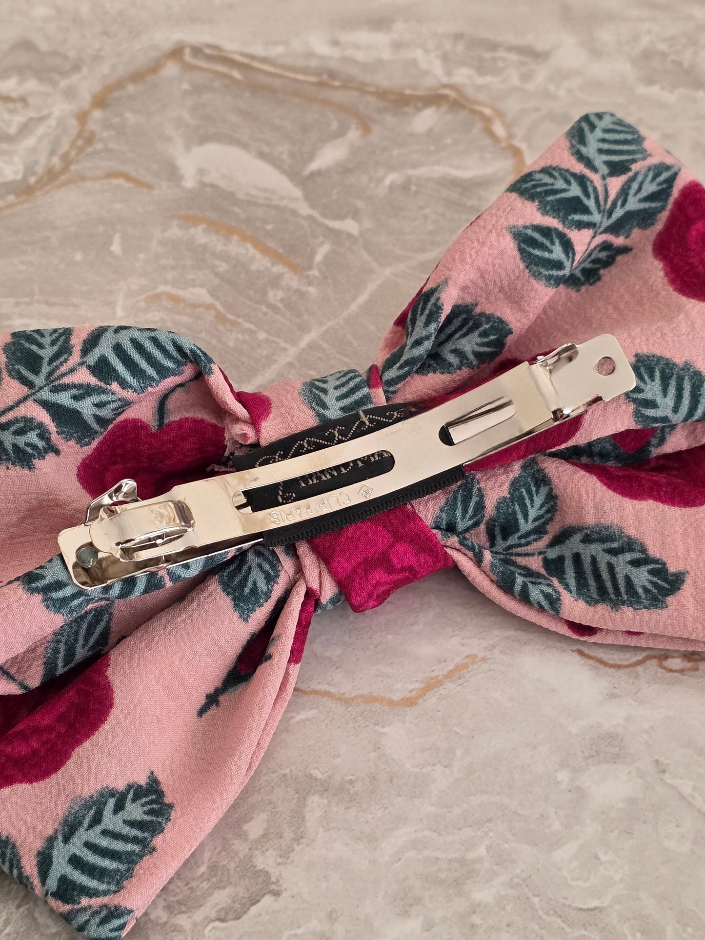 FLORAL ROMANCE BOW HAIR CLIP