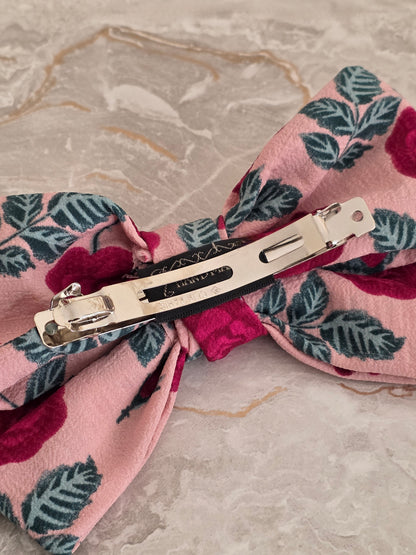 FLORAL ROMANCE BOW HAIR CLIP