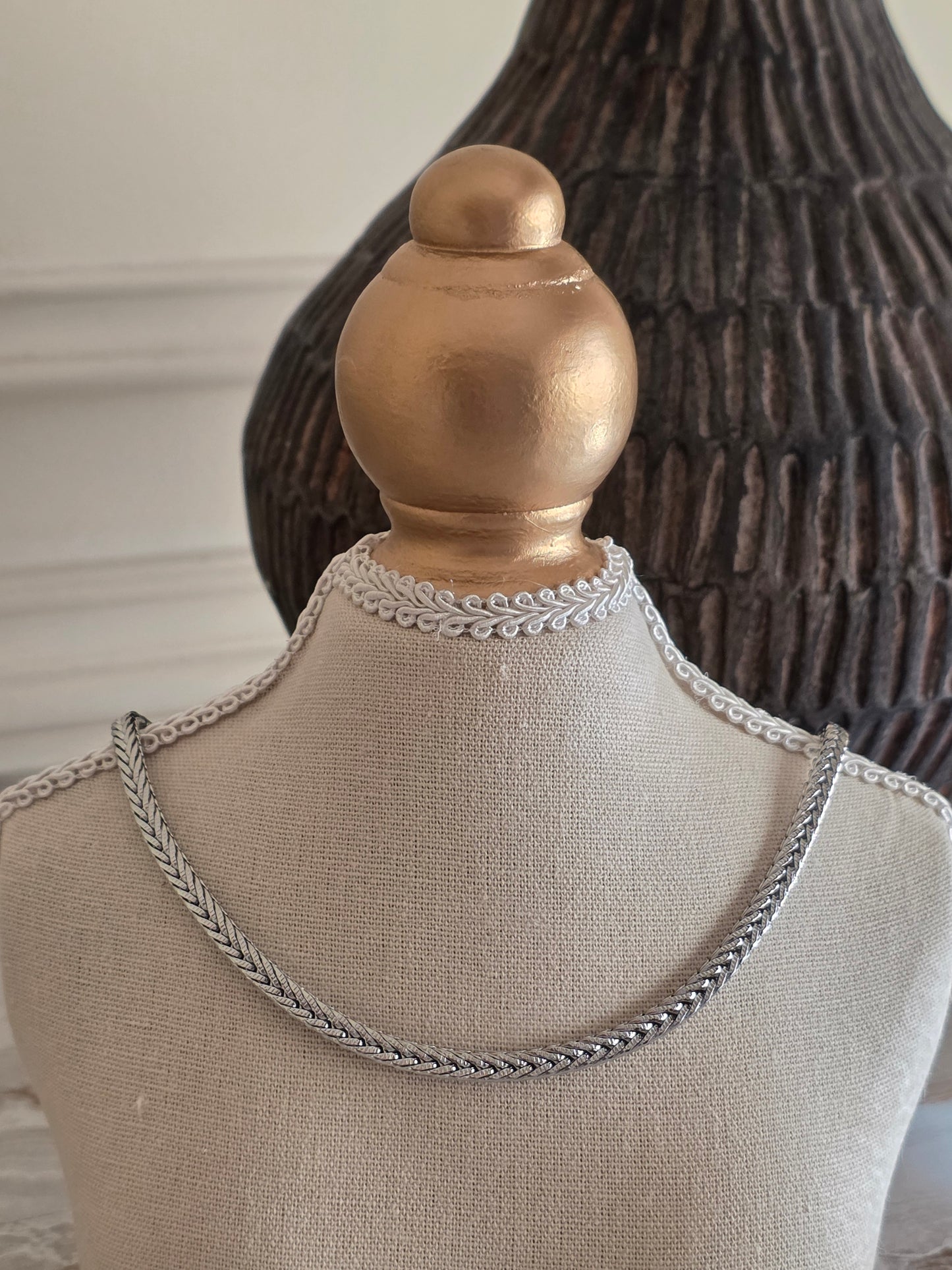 Silver statement necklace