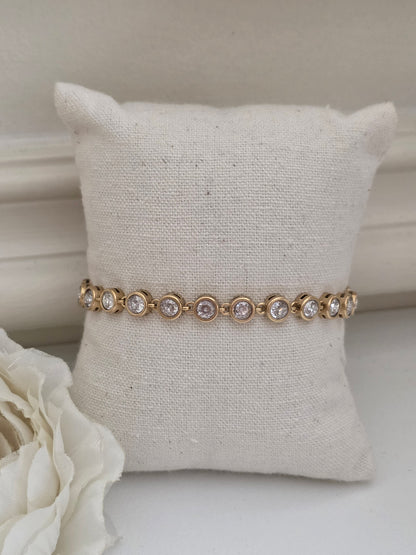 Cubic zirconia tennis bracelet