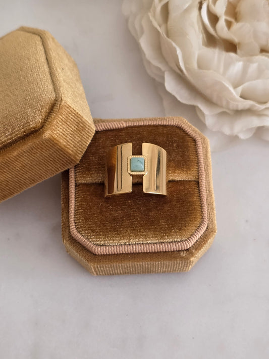 Statement Turquoise open ring