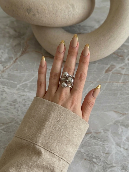 ARLA BALL RING SILVER