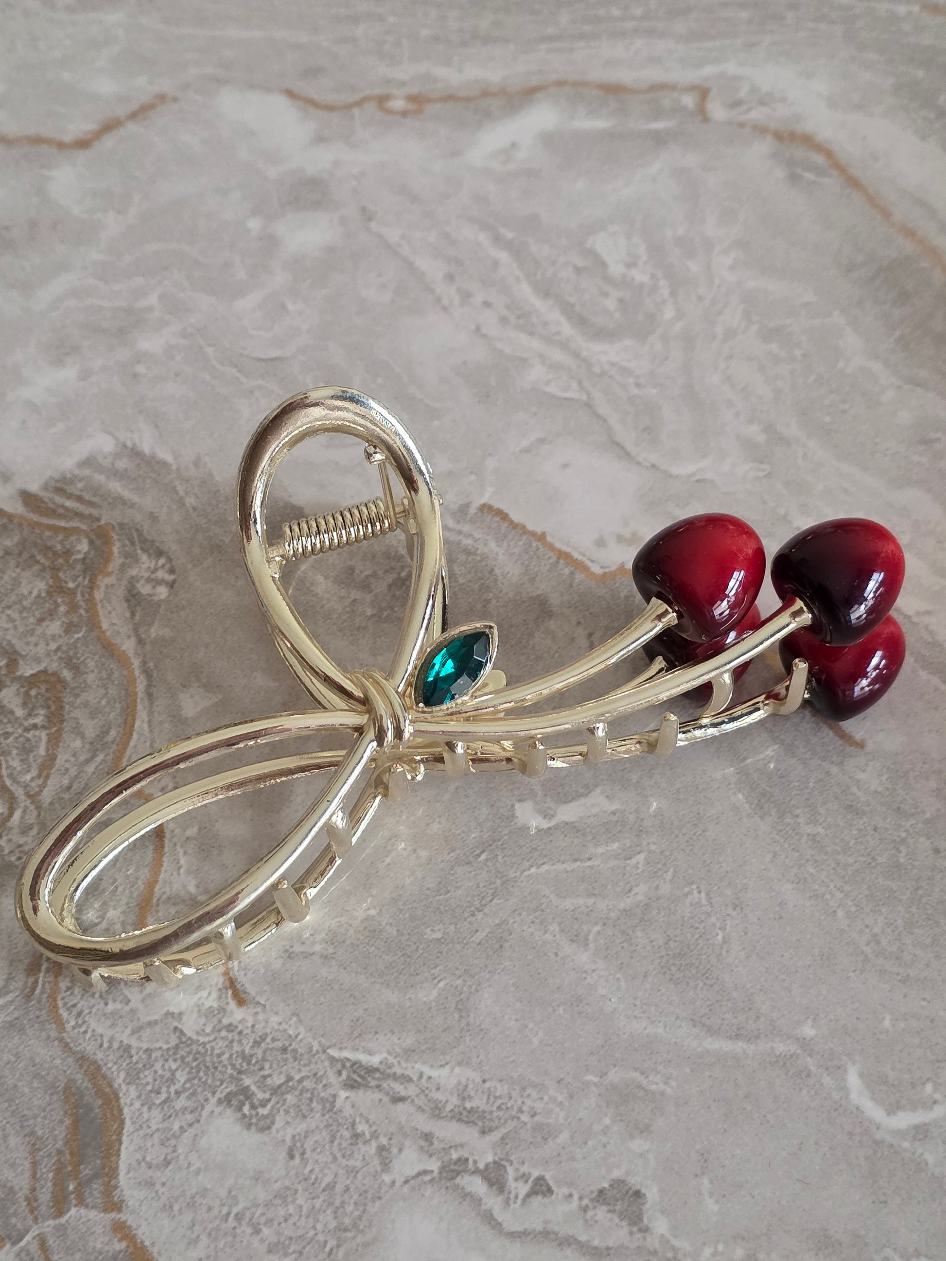 Cherry hair claw