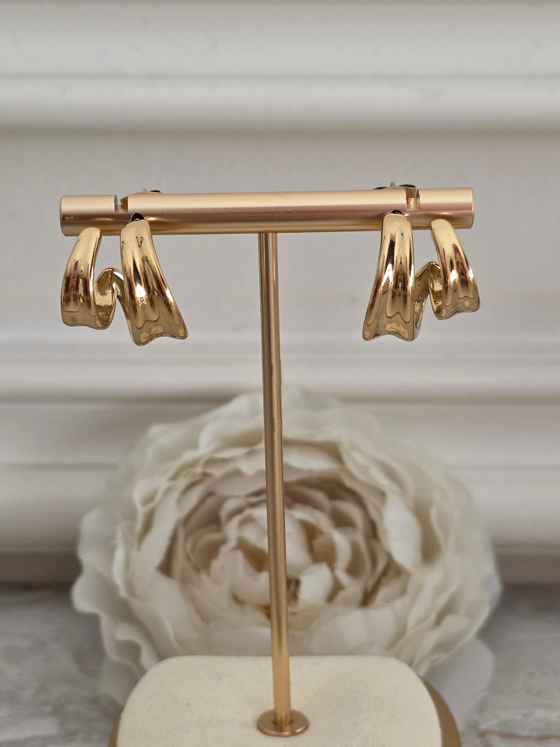 Gold statement Hoop earrings