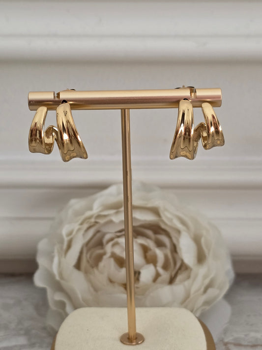 Gold statement Hoop earrings