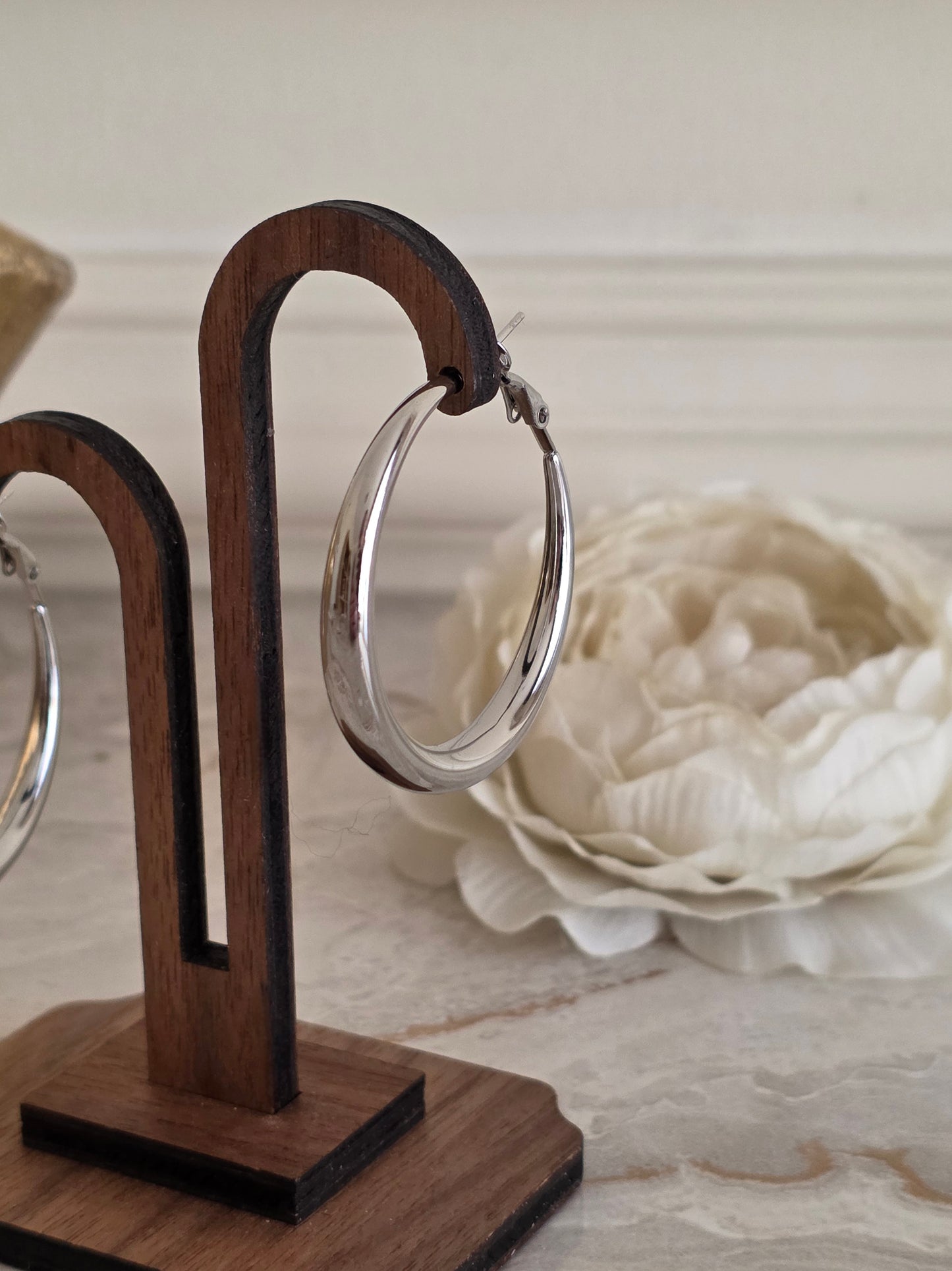 VERDA HOOP EARRINGS SILVER