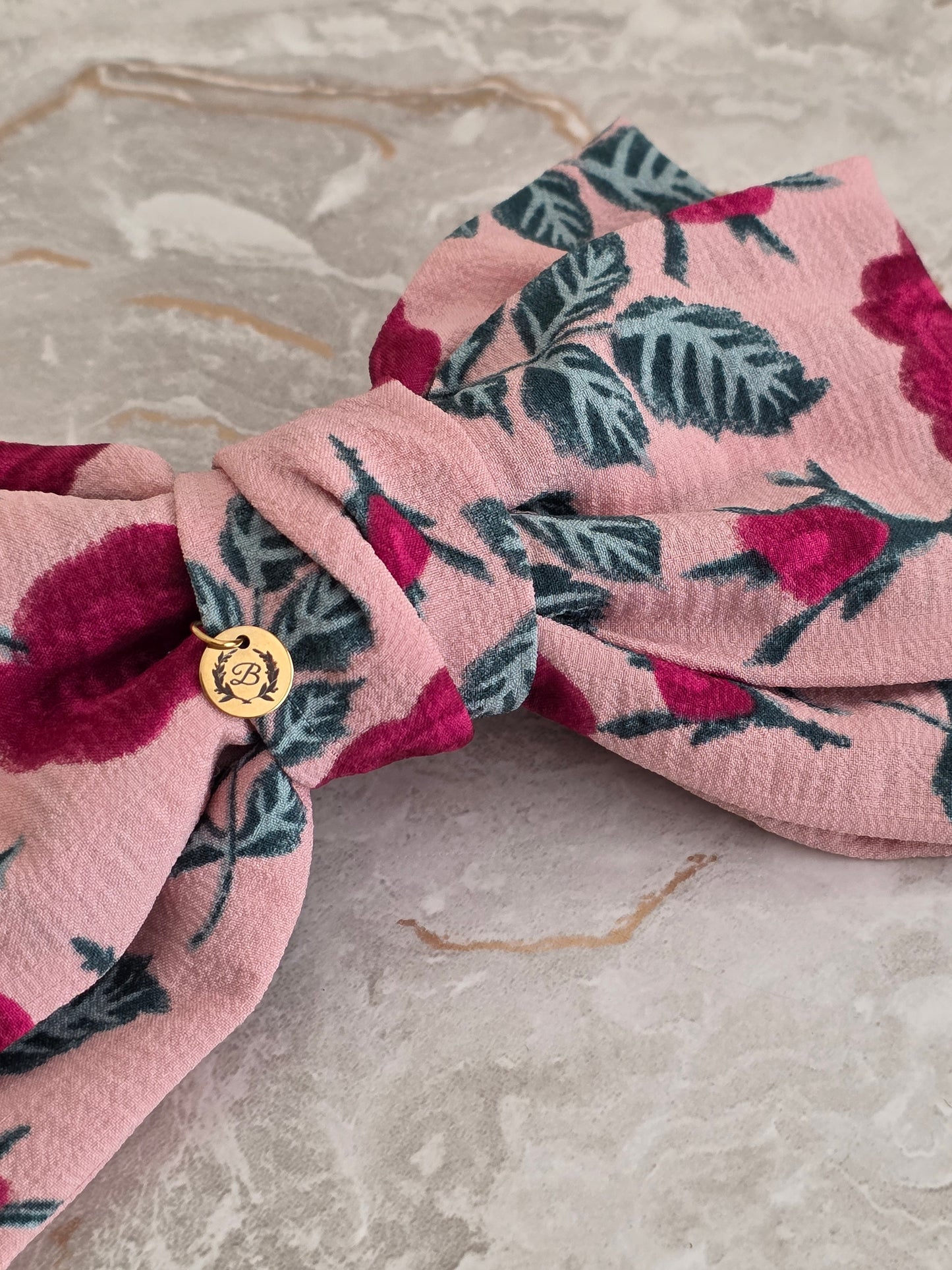 FLORAL ROMANCE BOW HAIR CLIP
