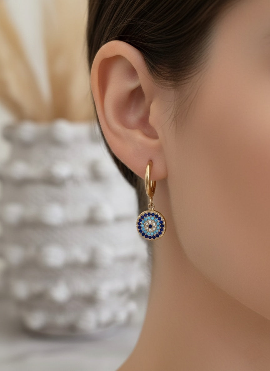BERNA EVIL EYE EARRINGS