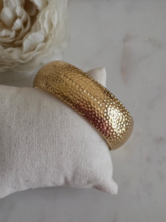 Gold statement cuff bangle