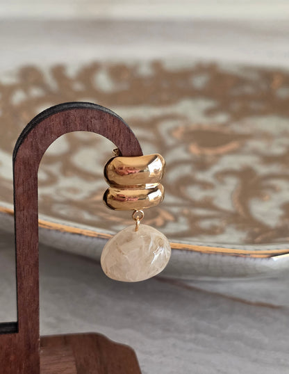 DOHA EARRINGS BEIGE