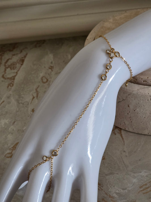 Gold ring bracelet