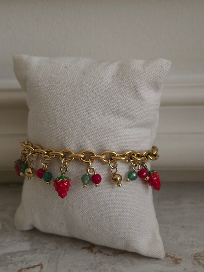 STRAWBERRY CHARM BRACELET