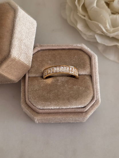 Gold cubic zirconia ring