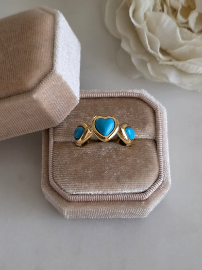 Gold turquoise ring