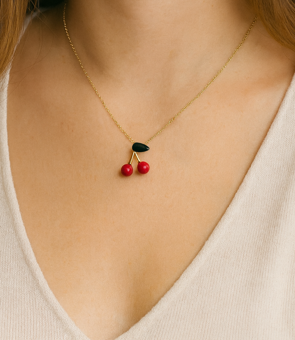 CHILEK CHERRY PENDANT NECKLACE
