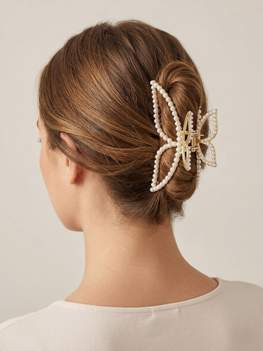 PEARLY BUTTERFLY HAIR CLAW