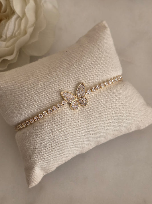 Butterfly tennis bracelet
