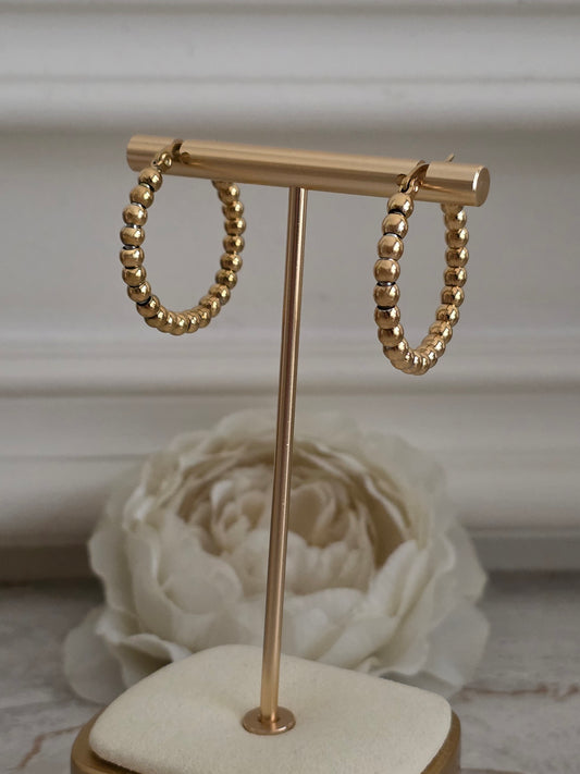 Gold Beaded earrings