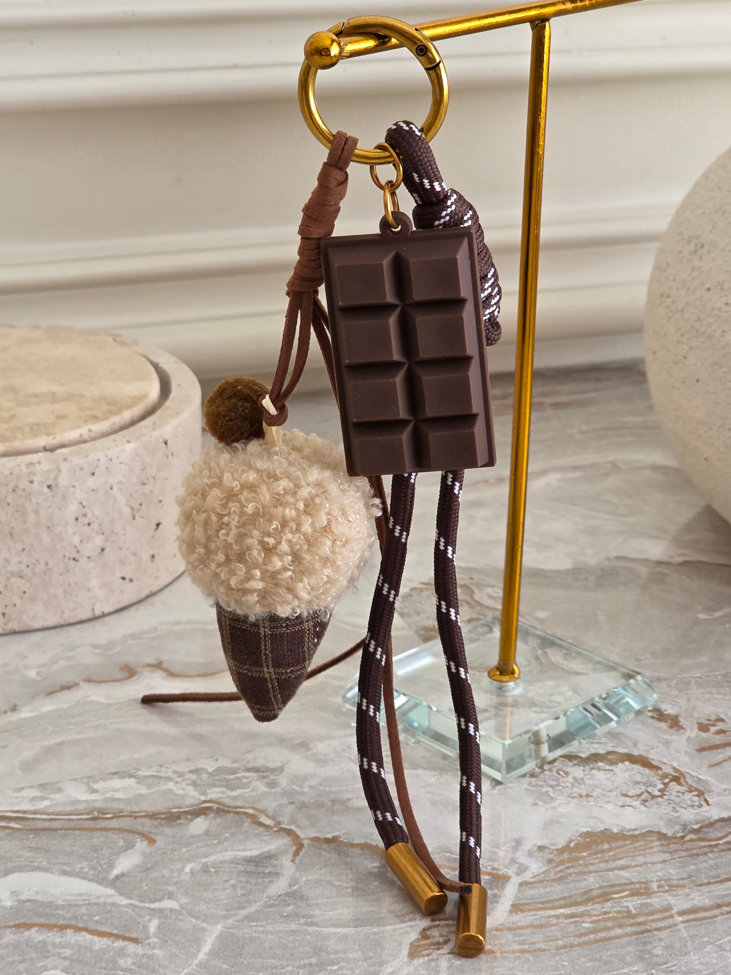 Ice cream chocolate key chain
