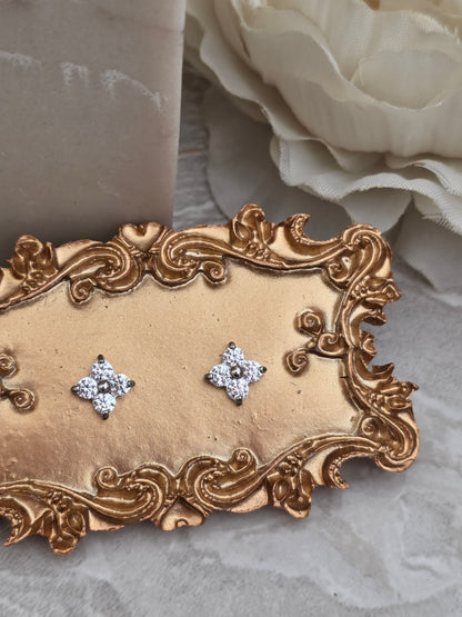 MIA CLOVER EARRINGS SILVER