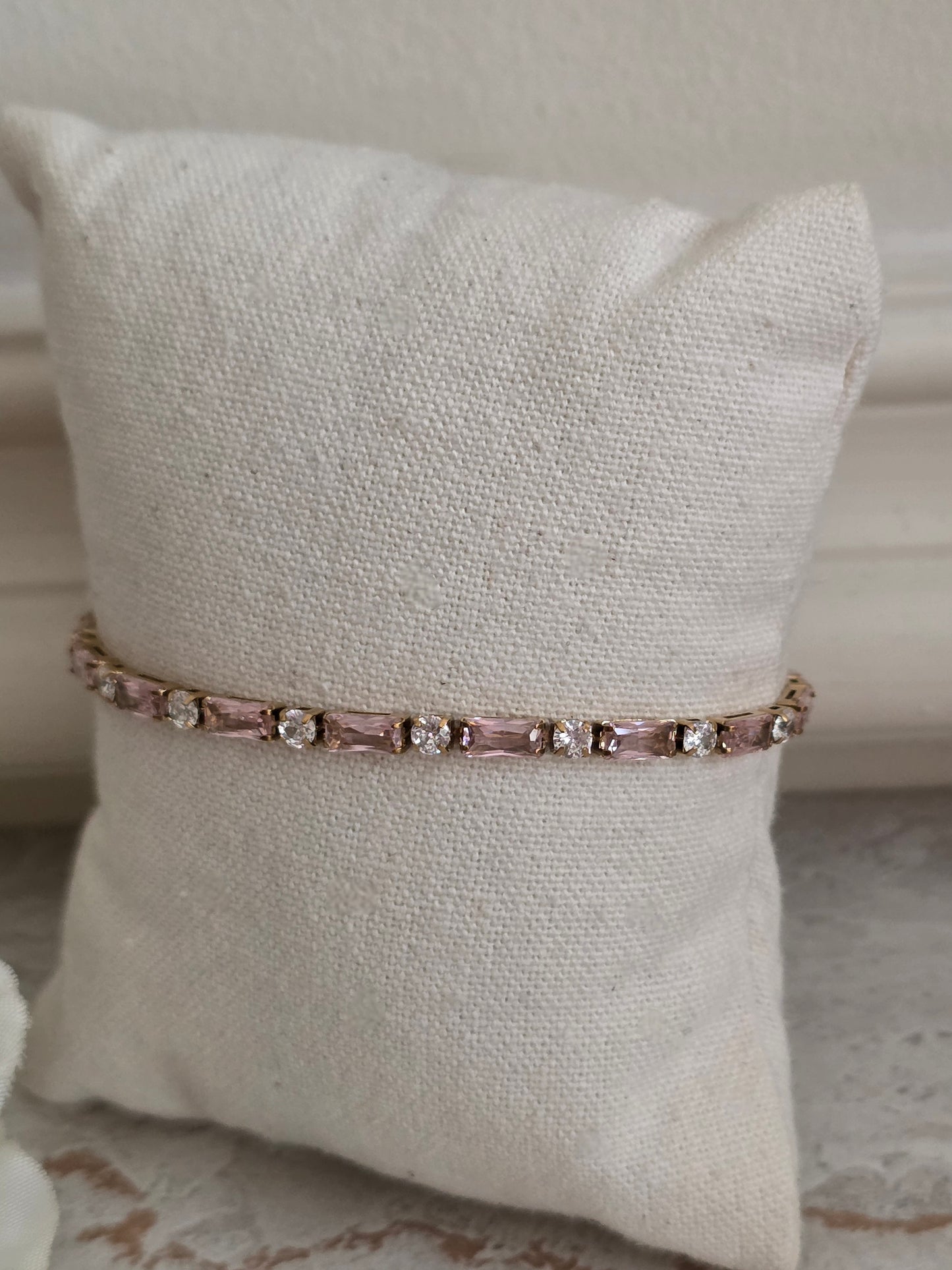 ALASYA PINK TENNIS BRACELET