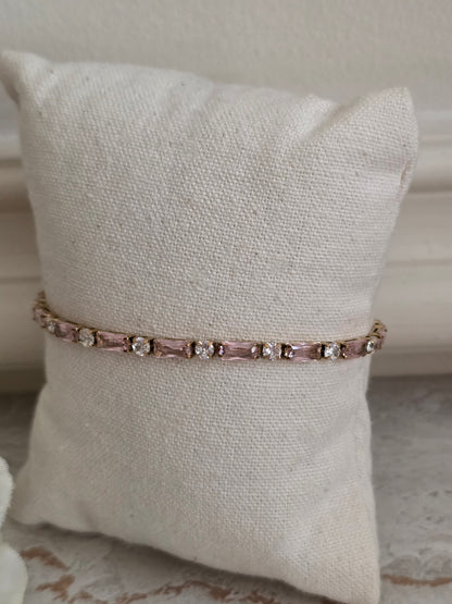 ALASYA PINK TENNIS BRACELET