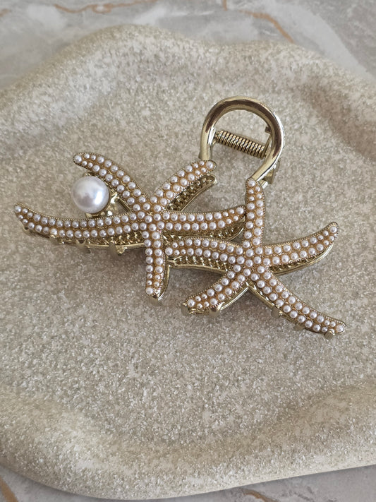 STARFISH PEARLY HAIR CLAW