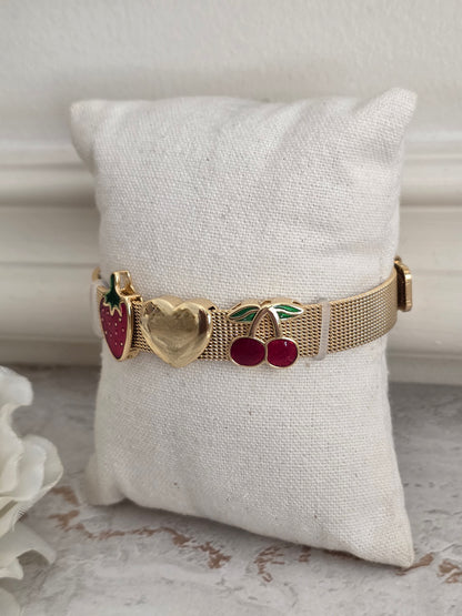 CHERRY BERRY HEART BRACELET