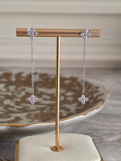 long clover earrings