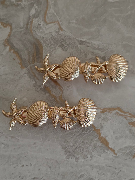 SHELL'S & STARFISH HAIR CLIP