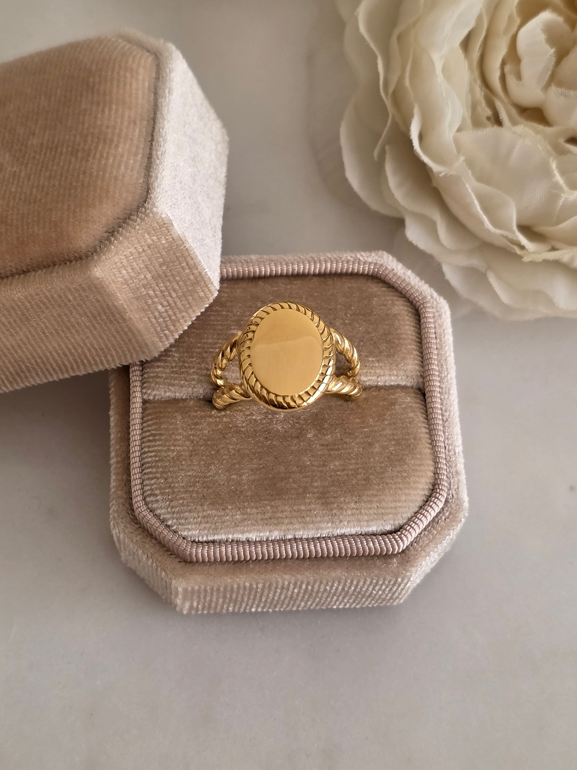 Gold statement ring