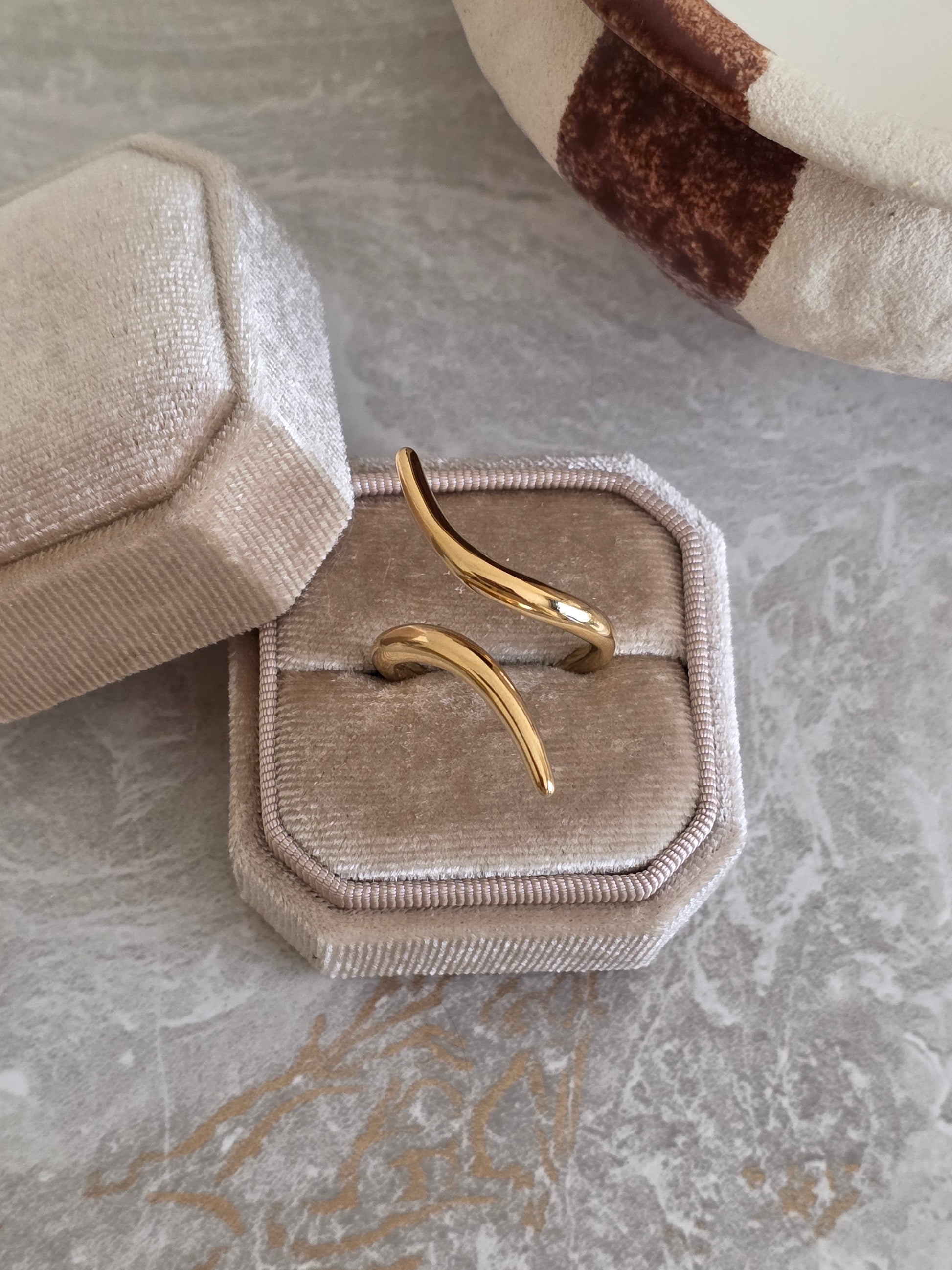 Gold statement ring