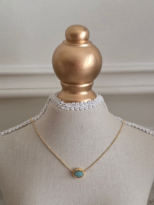 Natural blue stone necklace 