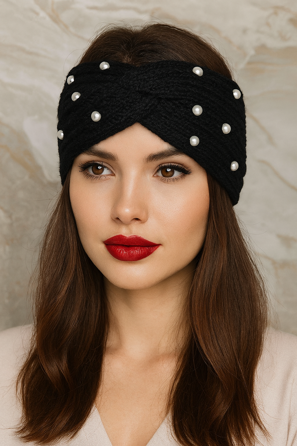 PEARL KNIT HEAD WARMER