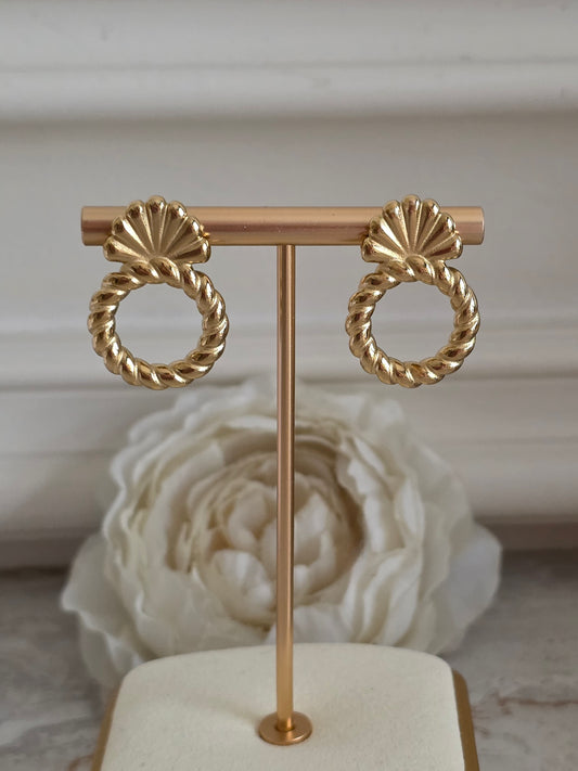 Gold statement earrings