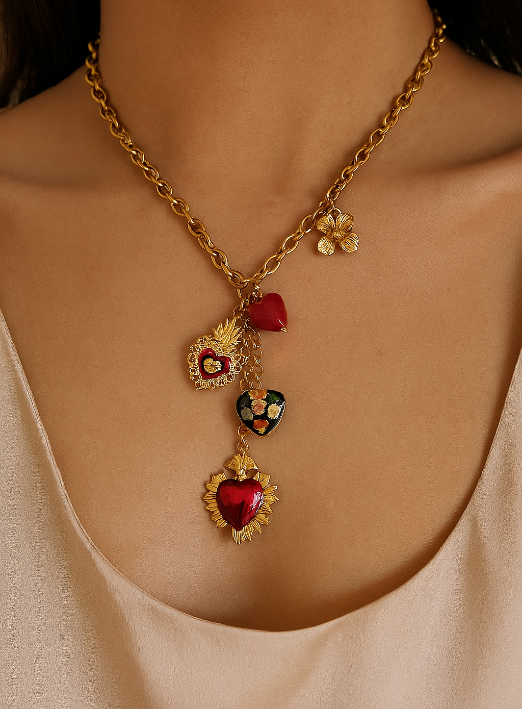 ALESSIA HEART CHARM NECKLACE